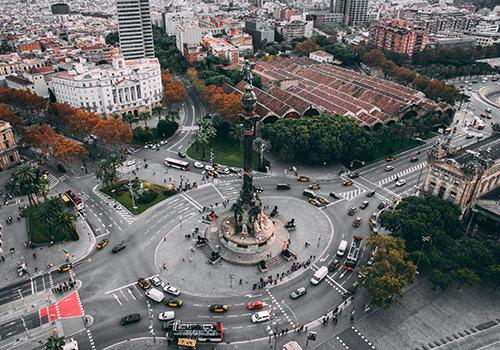 Aerial view of Barcelona